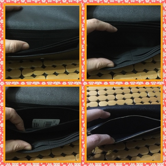 Last one Authentic 2in1 Coach black leather wallet - Picture 4 of 4